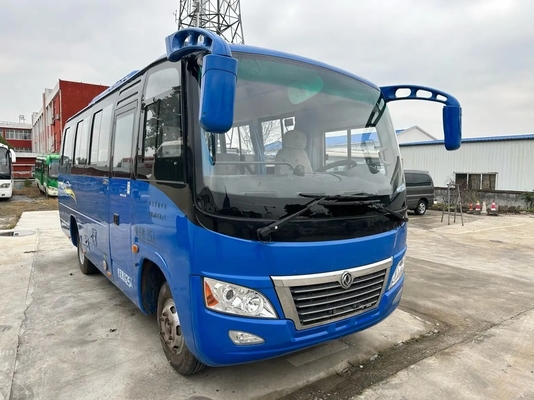 Используемые небольшие син автобуса красят двигатель 130hp Yuchai 25 мест сползая автобус DFA6660 Dongfeng ручного привода Windows левый