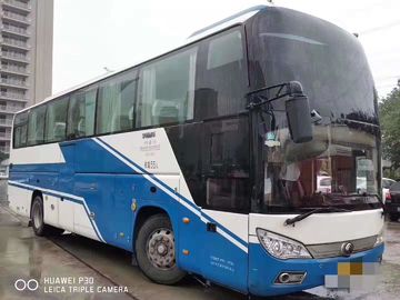 Дизельная белизна автобуса мест автобуса 55 каботажного судна ЛХД используемая Ютонг голубая 2014 года ЗК6118