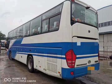 Дизельная белизна автобуса мест автобуса 55 каботажного судна ЛХД используемая Ютонг голубая 2014 года ЗК6118