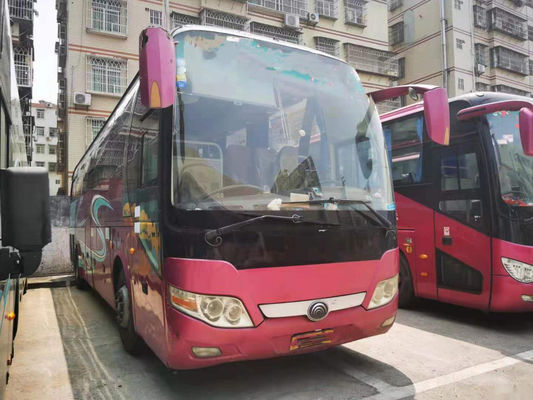 Используемое управление рулем левой стороны упаковки обнаженной фигуры евро III двигателя Yuchai двойных дверей мест модели ZK6110 47 Yutong туристического автобуса